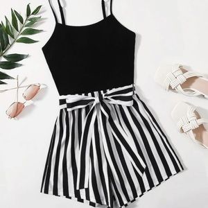 Black and white romper